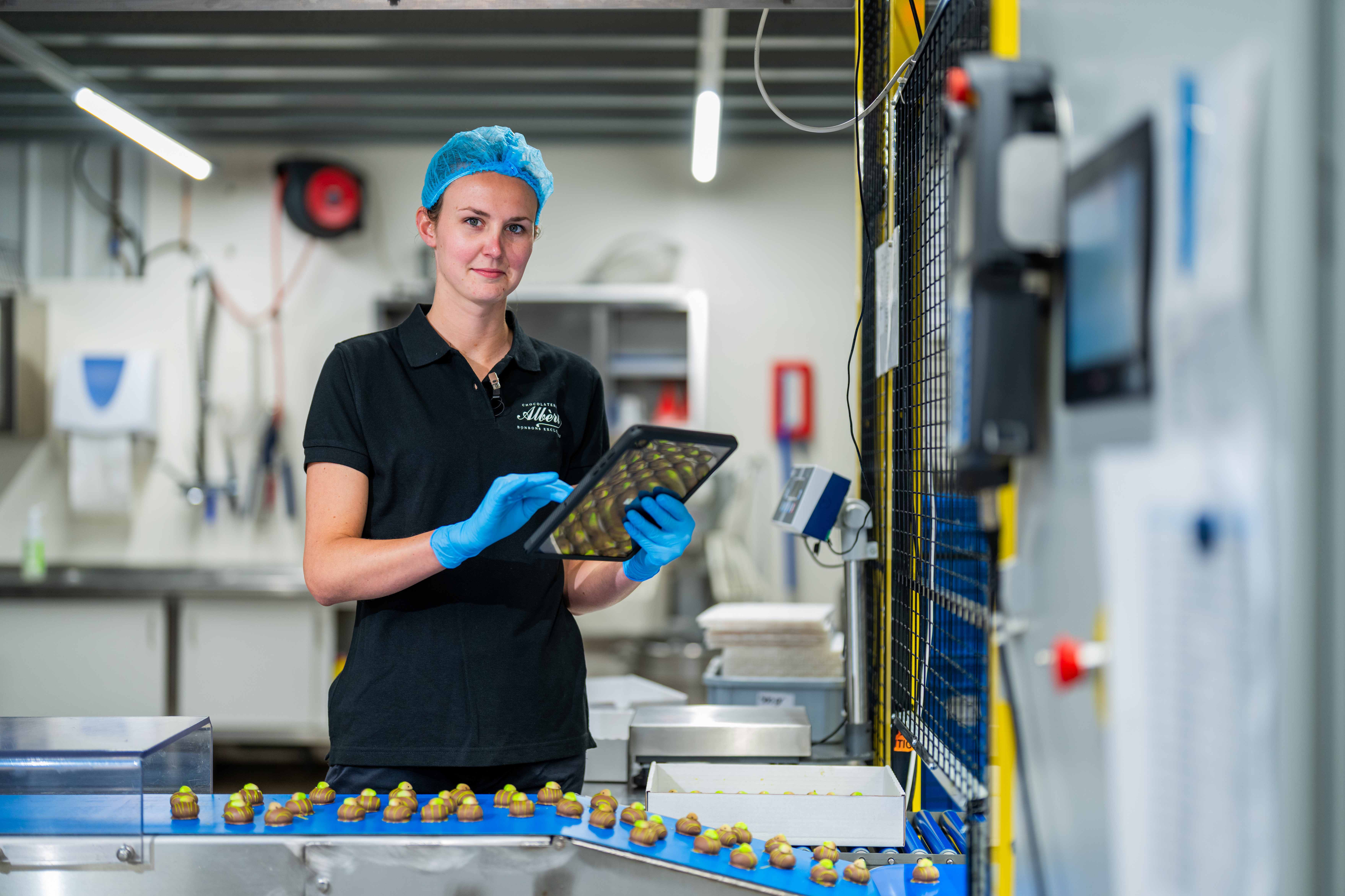Productie van chocolade delicatessen bij Chocolaterie Albert