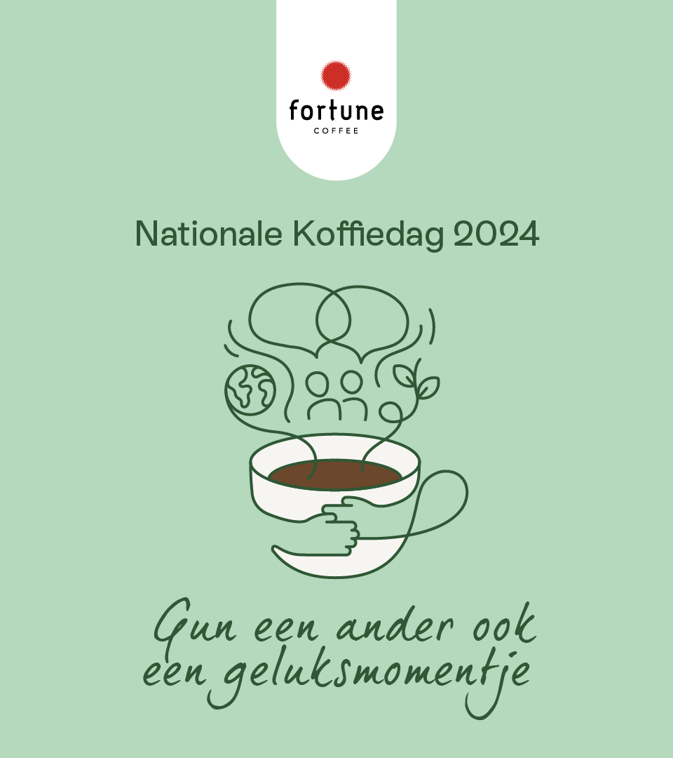 Fortune Coffee gunt op Nationale Koffiedag regionale goede doelen een geluksmoment