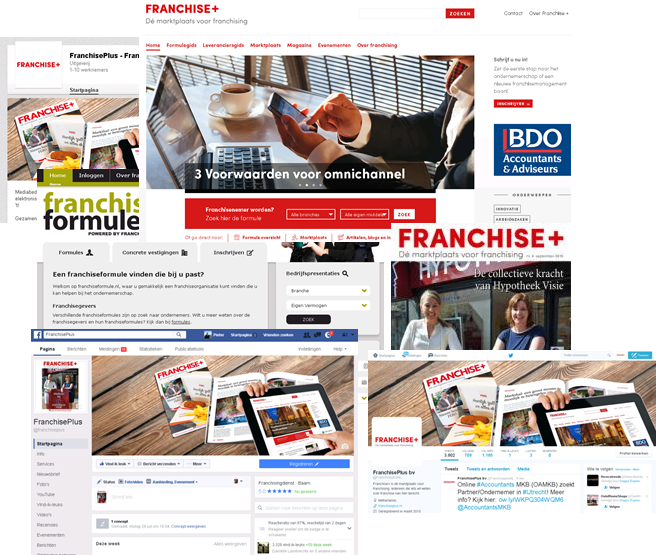 Een greep uit de diverse media van Franchise+